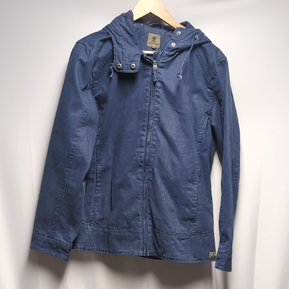 Mousqueton Women's Blue Canvas Utility Barn Jacket